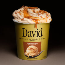 Pint of David Protein Triple Peanut Butter frozen dessert